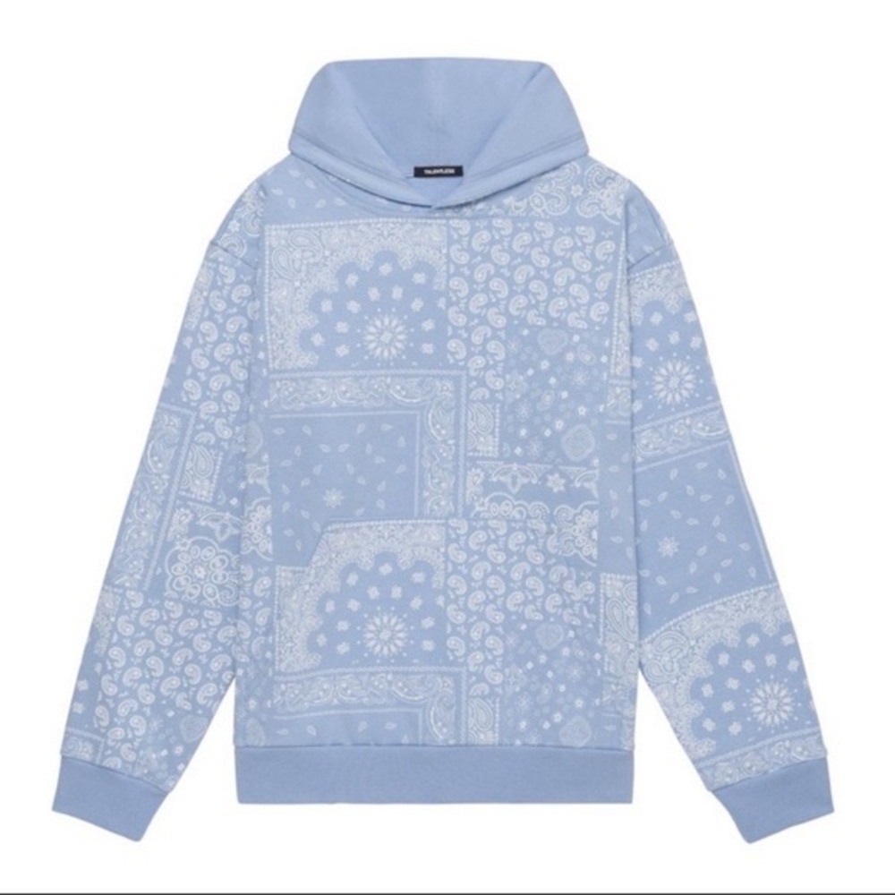 Talentless Womens Paisely Hoodie in sky Blue